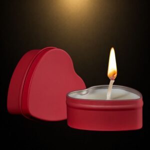 SM Red Heart Metal Tin Low-Temperature Drip Wax Candle