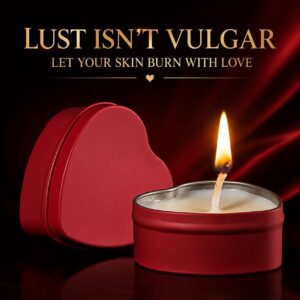 SM Red Heart Metal Tin Low-Temperature Drip Wax Candle