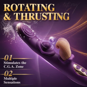 Multi-Function Thrusting, Rotating & Vibrating Wand Massager